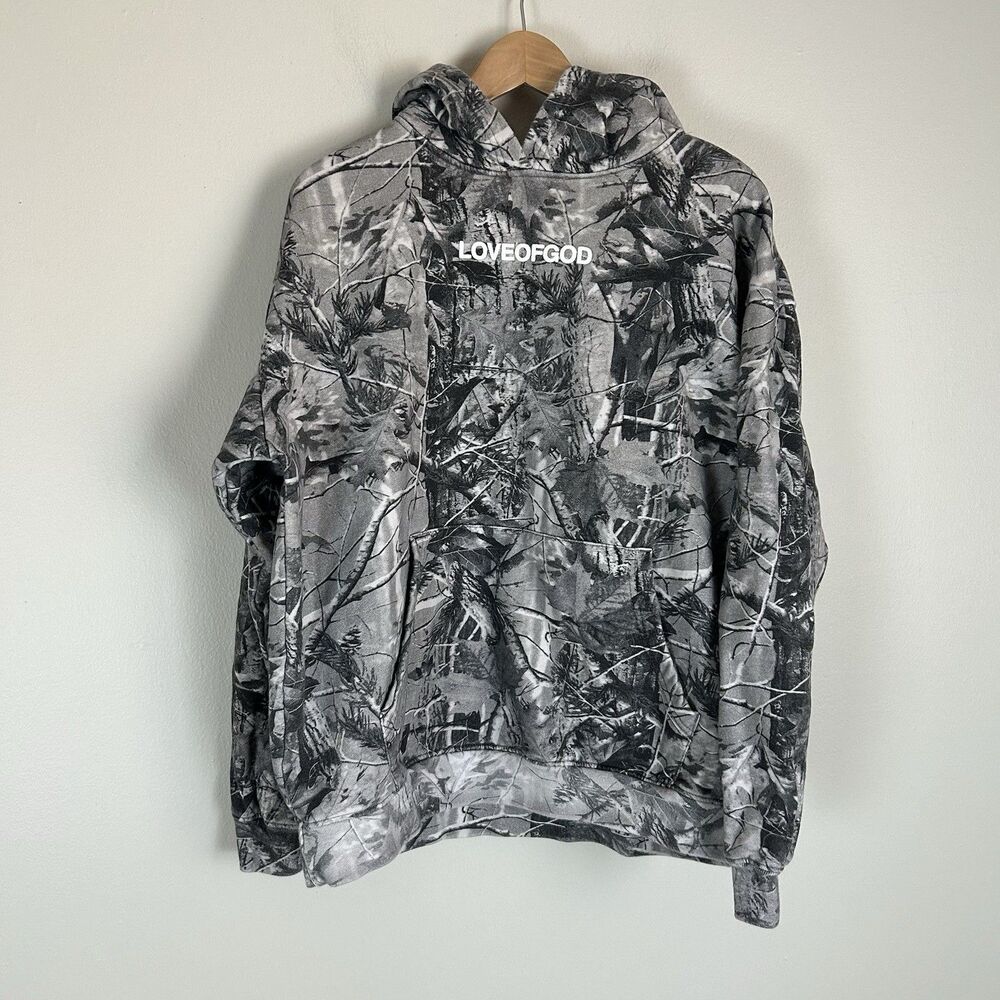 Tena Love Of God Jesus Loves You Hoodie Unisex Adult Large Camo Pullover Baggy